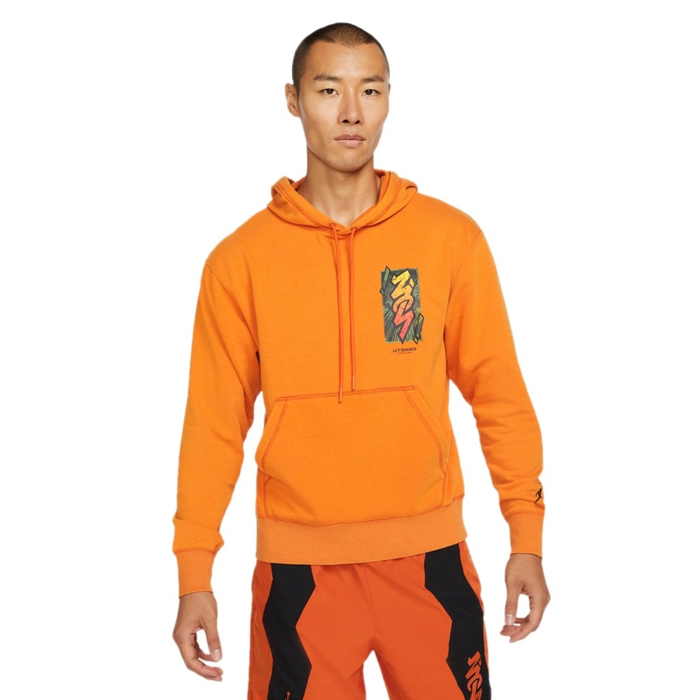 Jordan mens M Medium campfire orange Zion Williamson basketball hoodie EUC